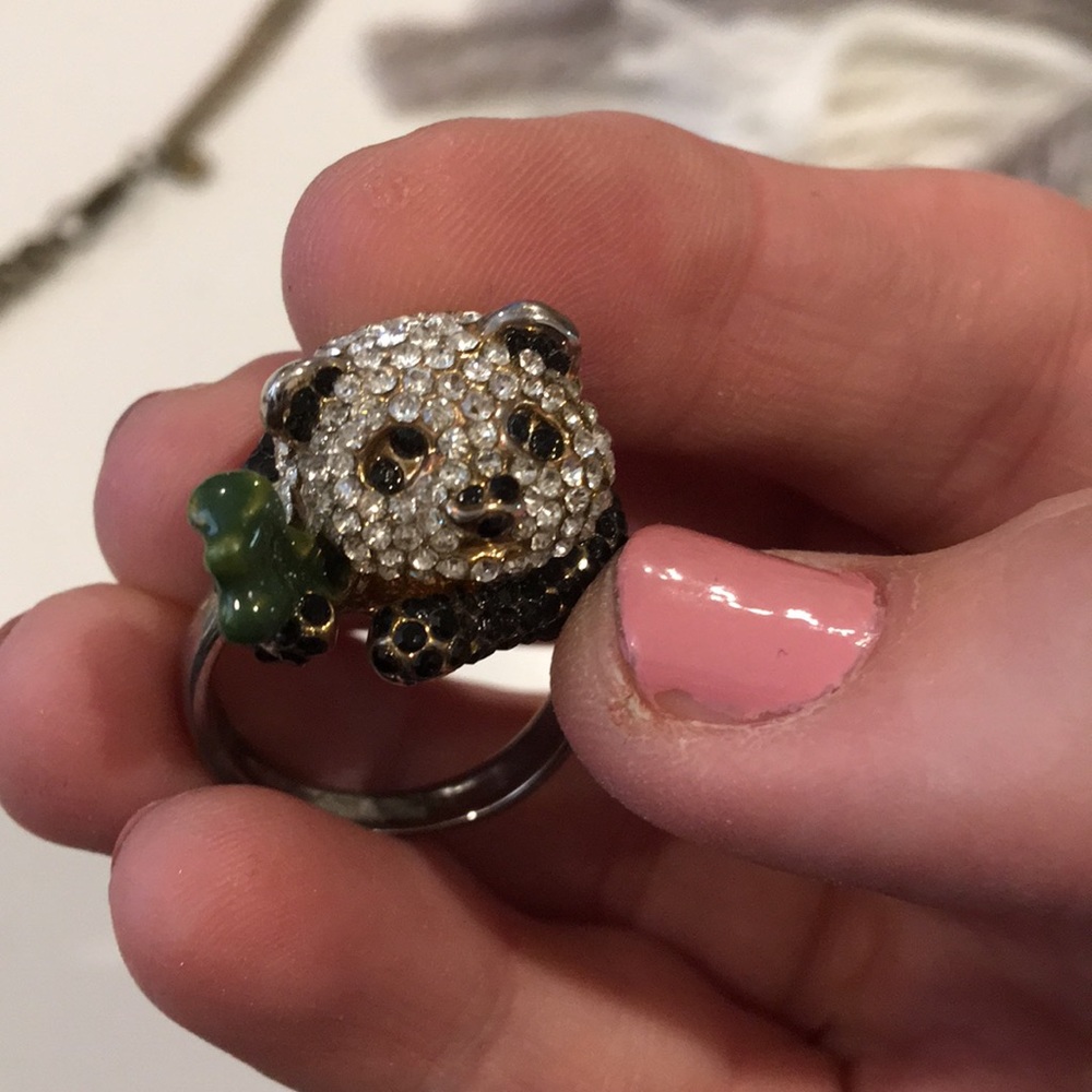 Crystal Panda Ring